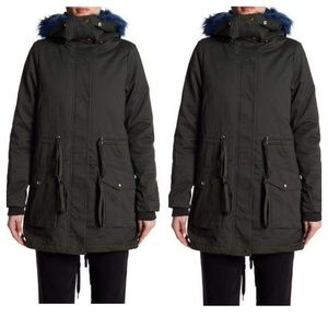 dex faux fur trimmed hooded parka